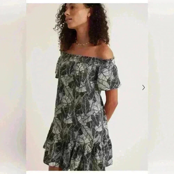 Marine Layer Womens Shirley Off The shoulder dress ,  sz large - Picture 3 of 9